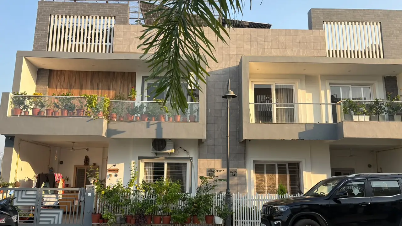 Duplex row-house façade at JHM Aura